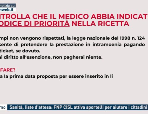 Palermo – Sanità, liste d’attesa: FNP CISL attiva sportelli per aiutare i cittadini